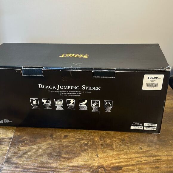 Spirit Halloween Black Jumping Spider 01116706 24” Decor USE ONLY DOESNT WORK - Picture 9 of 10